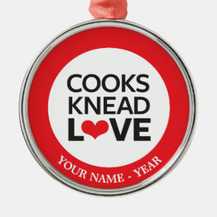 Ornamento De Metal Cozinheiro Amor