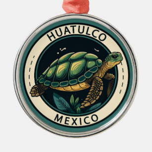 Ornamento De Metal Crachá de Tartaruga do México Huatulco