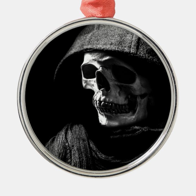 Ornamento De Metal Crânio de Grim Reaper (Frente)