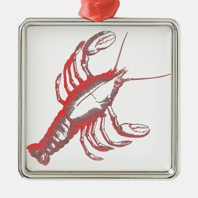 Ornamento De Metal Crayfish (Frente)