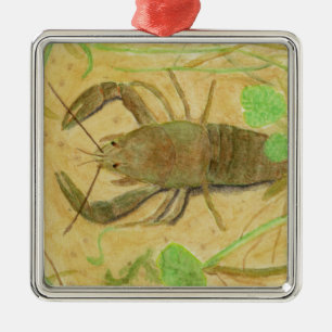 Ornamento De Metal Crayfish