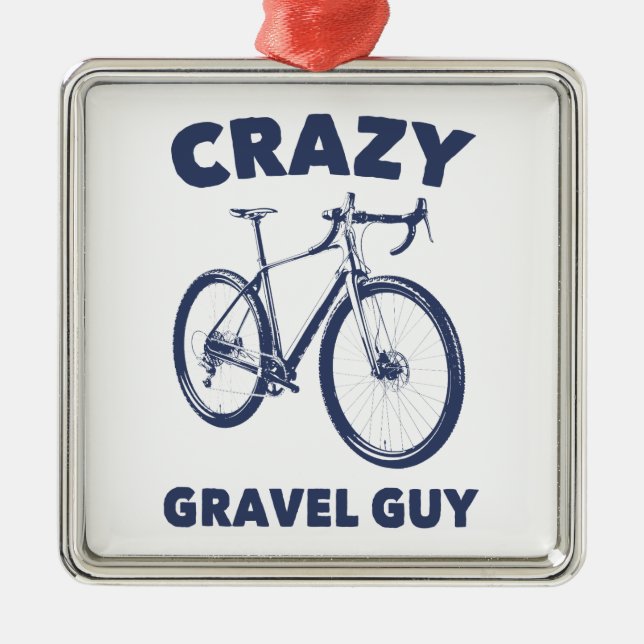 Ornamento De Metal Crazy Gravel Cara Cycling (Frente)