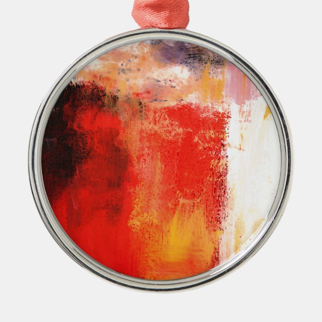 Ornamento De Metal Creative Red Abstrato (Frente)