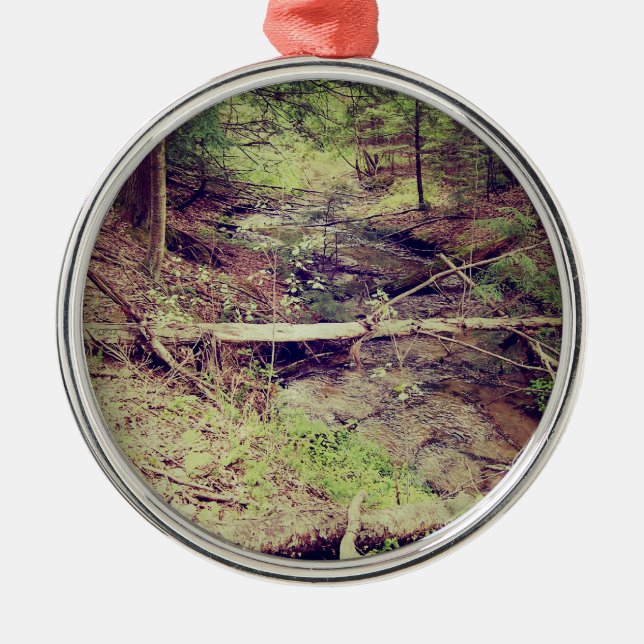 Ornamento De Metal Creek da Península Superior (Frente)