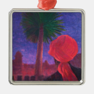 Ornamento De Metal Crepúsculo vermelho Jodhpur 2012 do turbante