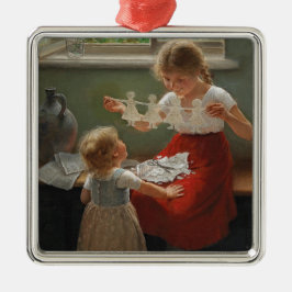 Ornamento De Metal Crianças Fazeres Silhuettes (Crianças Cutes Brinca