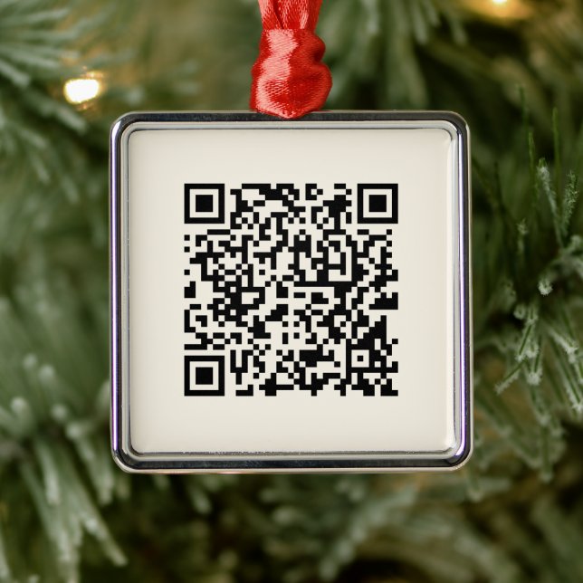 Ornamento De Metal Criar instantaneamente um código QR | Editável em  (Árvore)