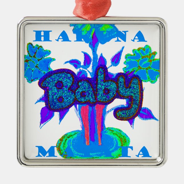 Ornamento De Metal Crie Seu Próprio Bonito Bebê Glitter Bonito (Frente)