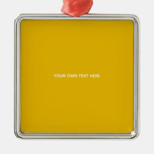 Ornamento De Metal Crie Seu Próprio Design Amarelo Personalizado