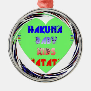 Ornamento De Metal Crie seu próprio Design de bebê do coração luminos