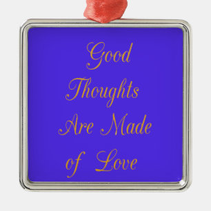 Ornamento De Metal Crie Seus Próprios Pensamentos Com Amor
