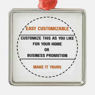 Ornamento De Metal Crie Sua Própria Promoção de Marca Simples
