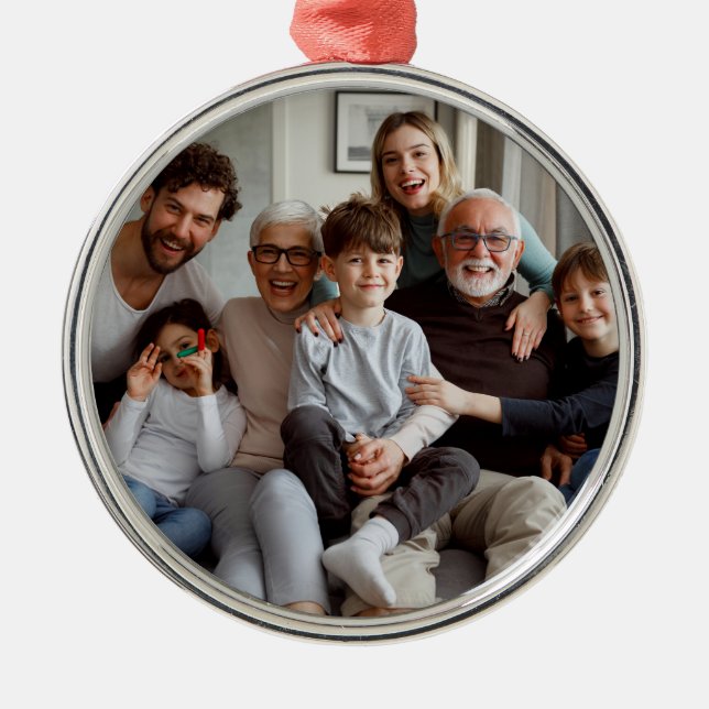 Ornamento De Metal Crie Suas Fotos De Dois Lados (Frente)