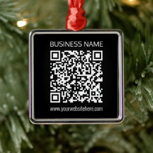 Ornamento De Metal Crie um Código QR Instantaneamente com a URL do Se