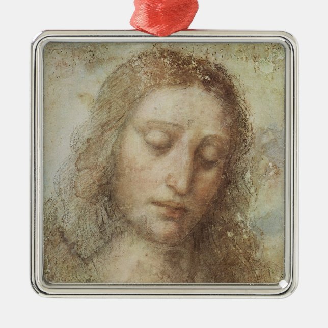 Ornamento De Metal Cristo (Cristianismo) (Leonardo da Vinci) (Frente)