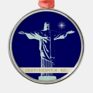 Ornamento De Metal Cristo do Rio de Janeiro