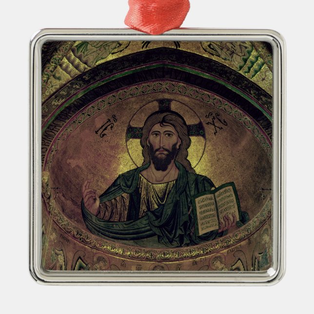 Ornamento De Metal Cristo Pantocrat no apse (Frente)