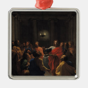 Ornamento De Metal Cristo que institui o Eucaristia