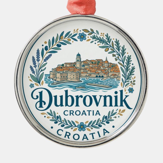 Ornamento De Metal Croácia (Frente)