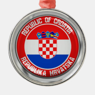 Ornamento De Metal Croácia Round Emblem