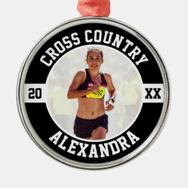 Ornamento De Metal Cross Country Runner Running XC Sports Team Custom