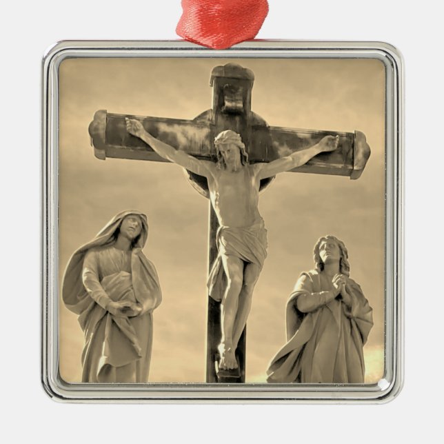 Ornamento De Metal Crucificação de Cristo  (Frente)
