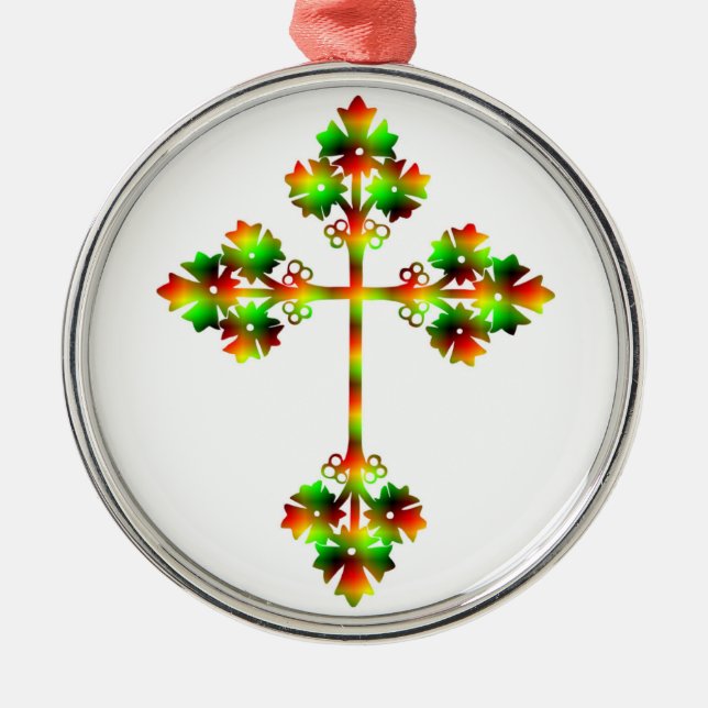 Ornamento De Metal CRUZAMENTO DO rico (Frente)