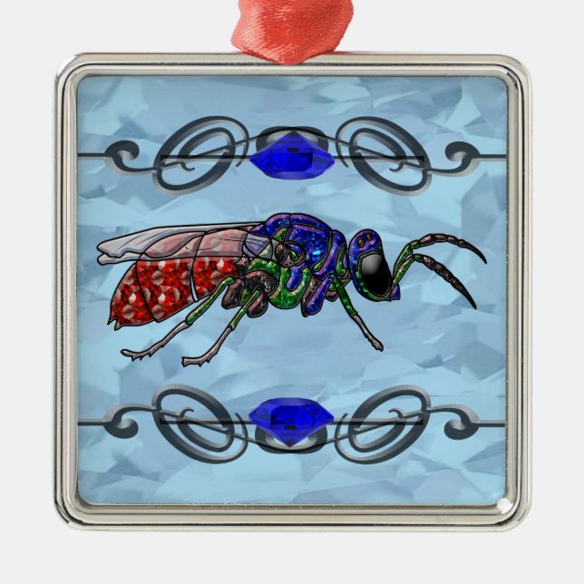 Ornamento De Metal Cuckoo Wasp (Frente)