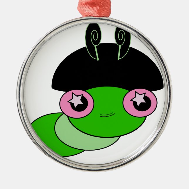 Ornamento De Metal Cuja lagarta (Frente)