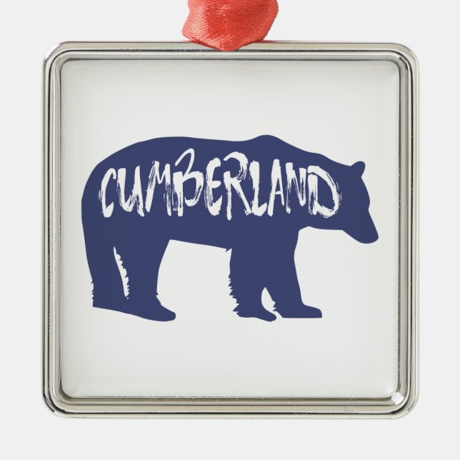 Ornamento De Metal Cumberland Maryland Bear (Frente)