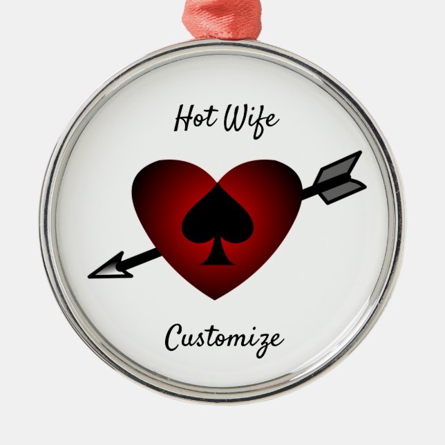 Ornamento De Metal Cupid Heart Black Spade Thunder_Cove (Frente)