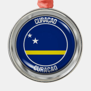 Ornamento De Metal Curaçao Round Emblem