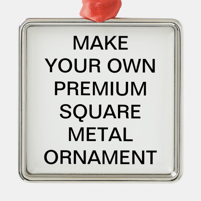Ornamento De Metal Custom Premium 2" Square Christmas Tree Ornament (Frente)