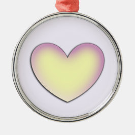 Ornamento De Metal Customize Pastel Heart