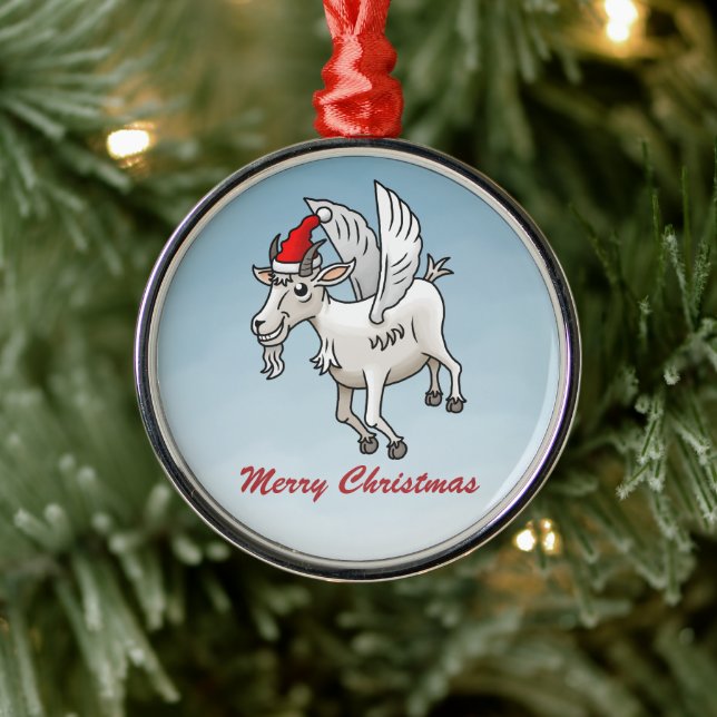 Ornamento De Metal Cute Christmas Goat (Árvore)