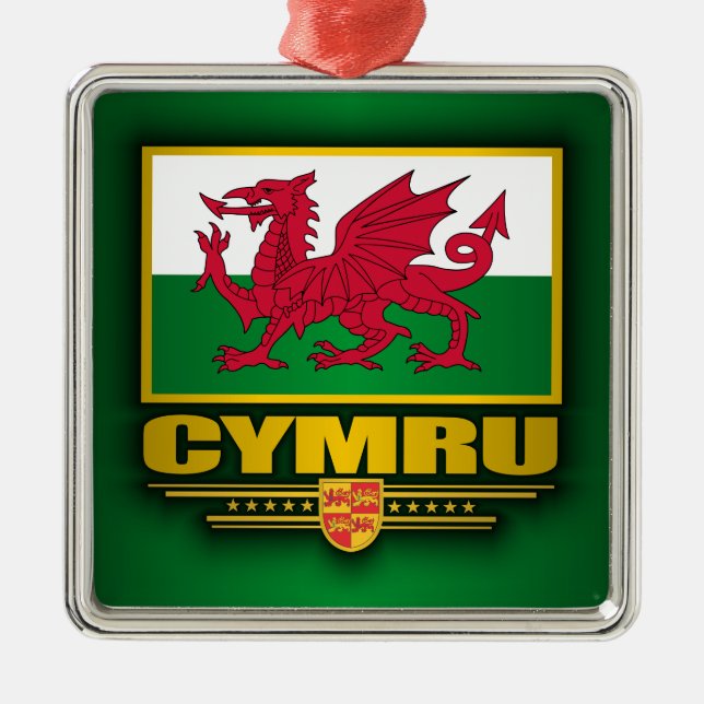 Ornamento De Metal Cymru (País de Gales) (Frente)