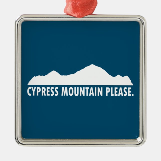 Ornamento De Metal Cypress Mountain, por favor (Frente)