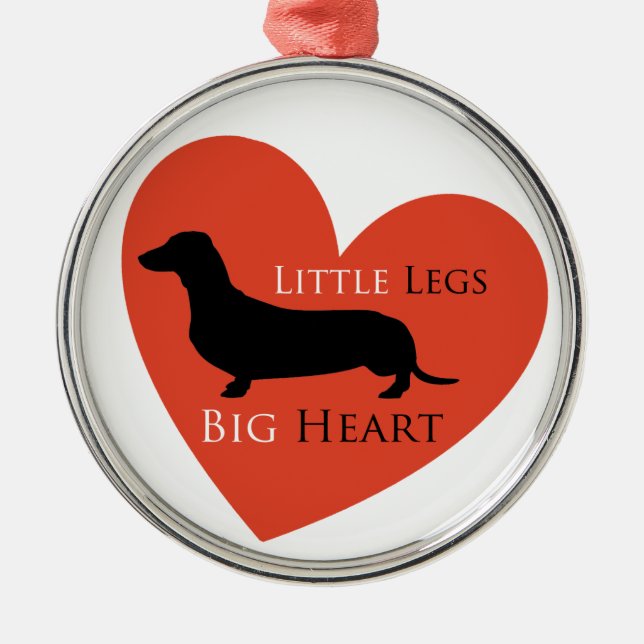 Ornamento De Metal Dachshund (Frente)