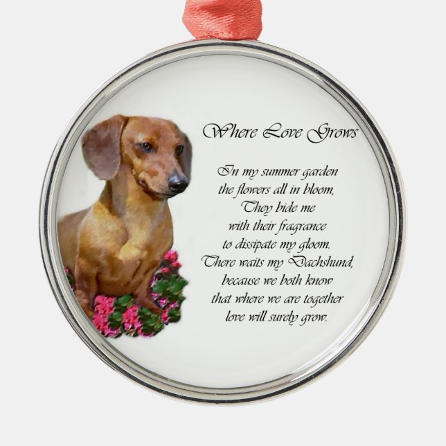 Ornamento De Metal Dachshund Art Gifts (Frente)