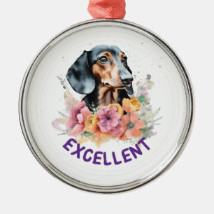 Ornamento De Metal Dachshund Excelente