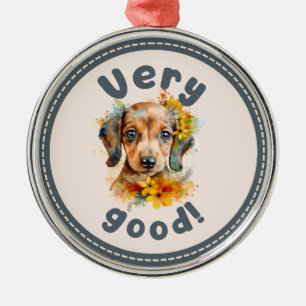 Ornamento De Metal Dachshund Muito Bom