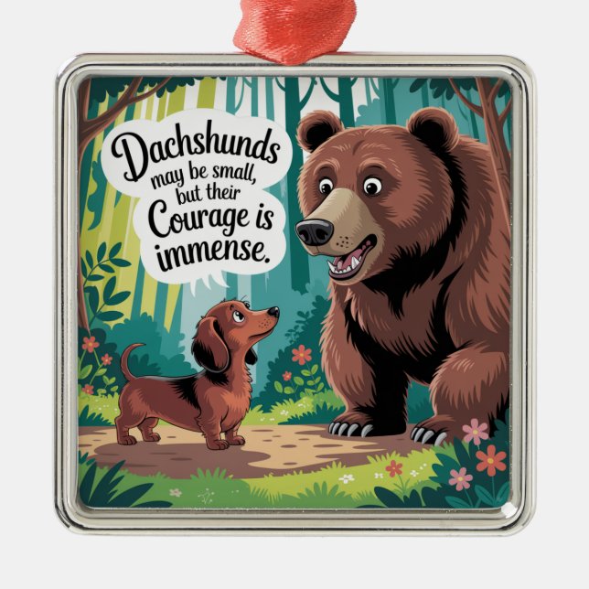 Ornamento De Metal Dachshunds Podem Ser Pequenos (Frente)