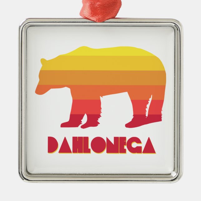Ornamento De Metal Dahlonega Georgia Rainbow Bear (Frente)