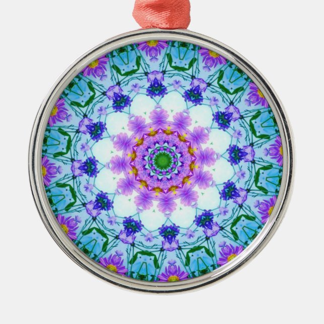 Ornamento De Metal Daisy Mandala (Frente)