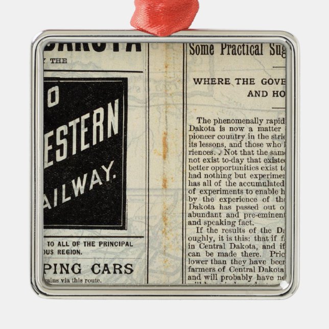 Ornamento De Metal Dakota Central (Frente)