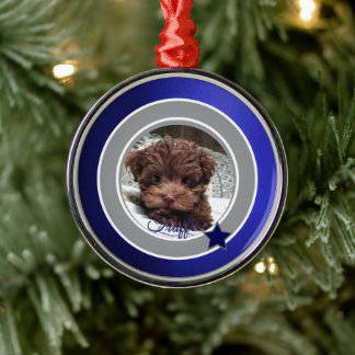 Ornamento De Metal Dallas Dog Fan Customizable