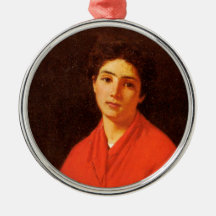Dama de Vermelho (Arte Italiana Vintage)