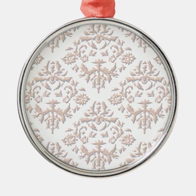 Ornamento De Metal Damascos 3D (Frente)