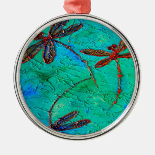 Ornamento De Metal Dança Dragonfly