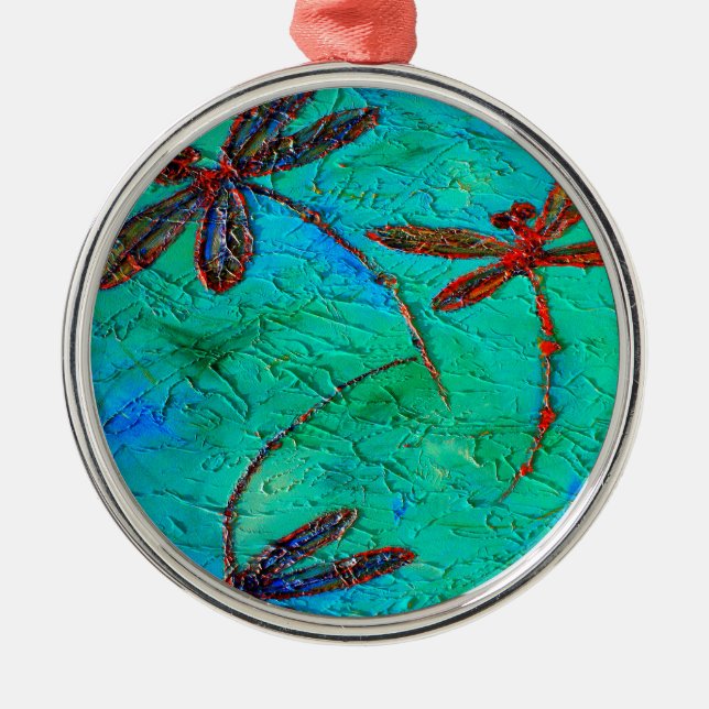 Ornamento De Metal Dança Dragonfly (Frente)